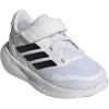 adidas Baby Run Falcon 5 Elastic Lace & Strap Shoe(White/Black/Black)