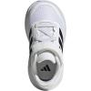 adidas Baby Run Falcon 5 Elastic Lace & Strap Shoe(White/Black/Black)