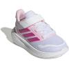 adidas Baby Run Falcon 5 Elastic Lace & Strap Shoe(White/Clear Pink/Grey)