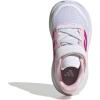 adidas Baby Run Falcon 5 Elastic Lace & Strap Shoe(White/Clear Pink/Grey)
