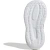 adidas Baby Run Falcon 5 Elastic Lace & Strap Shoe(White/Clear Pink/Grey)