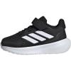 adidas Baby Run Falcon 5 Elastic Lace & Strap Shoe(Black/White/White)