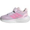 adidas Baby Run Falcon 5 Elastic Lace & Strap Shoe(Ice Lavender/White/Clear Pink)