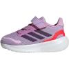 adidas Baby Run Falcon 5 Elastic Lace & Strap Shoe(Powder Plum/Aurora Plum/Lucid Red)