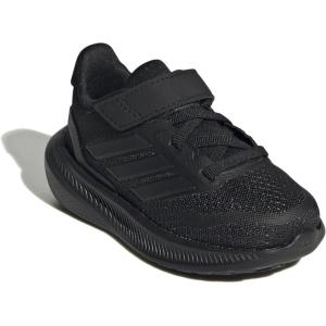 adidas Baby Run Falcon 5 Elastic Lace & Strap Shoe(Black/Black/Black)