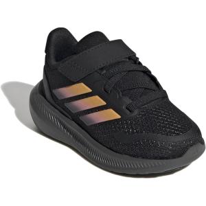 adidas Baby Run Falcon 5 Elastic Lace & Strap Shoe(Black/Spark/Pink Spark)