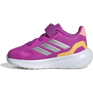adidas Baby Run Falcon 5 Elastic Lace & Strap Shoe(Purple Burst/Silver Metallic/Semi Spark)