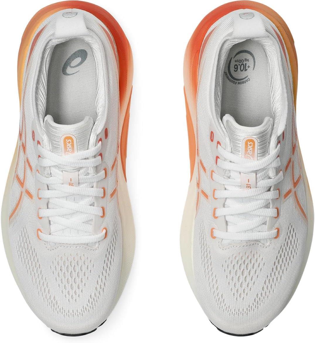 image:imageAsics Womens GelKayano 31 Running Shoes100 WhiteFade Orange