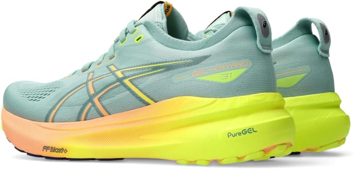 image:imageAsics Womens GelKayano 31 Running ShoesLight CeladonSafety Yellow