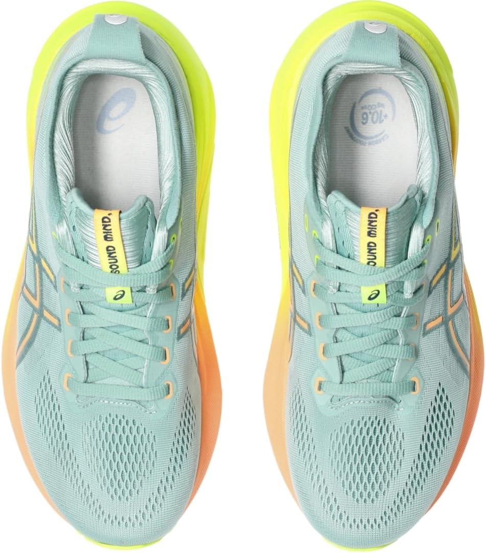 image:imageAsics Womens GelKayano 31 Running ShoesLight CeladonSafety Yellow