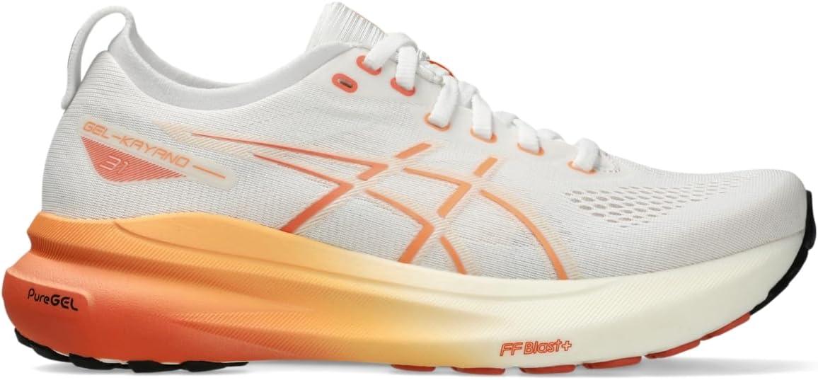 image:imageAsics Womens GelKayano 31 Running ShoesWhiteFaded Orange