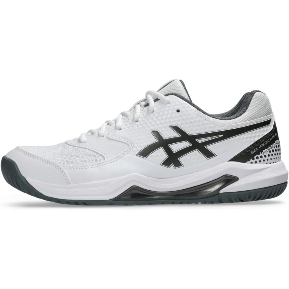 image:imageASICS Mens GelDedicate 8 Pickleball ShoesWhiteGunmetal