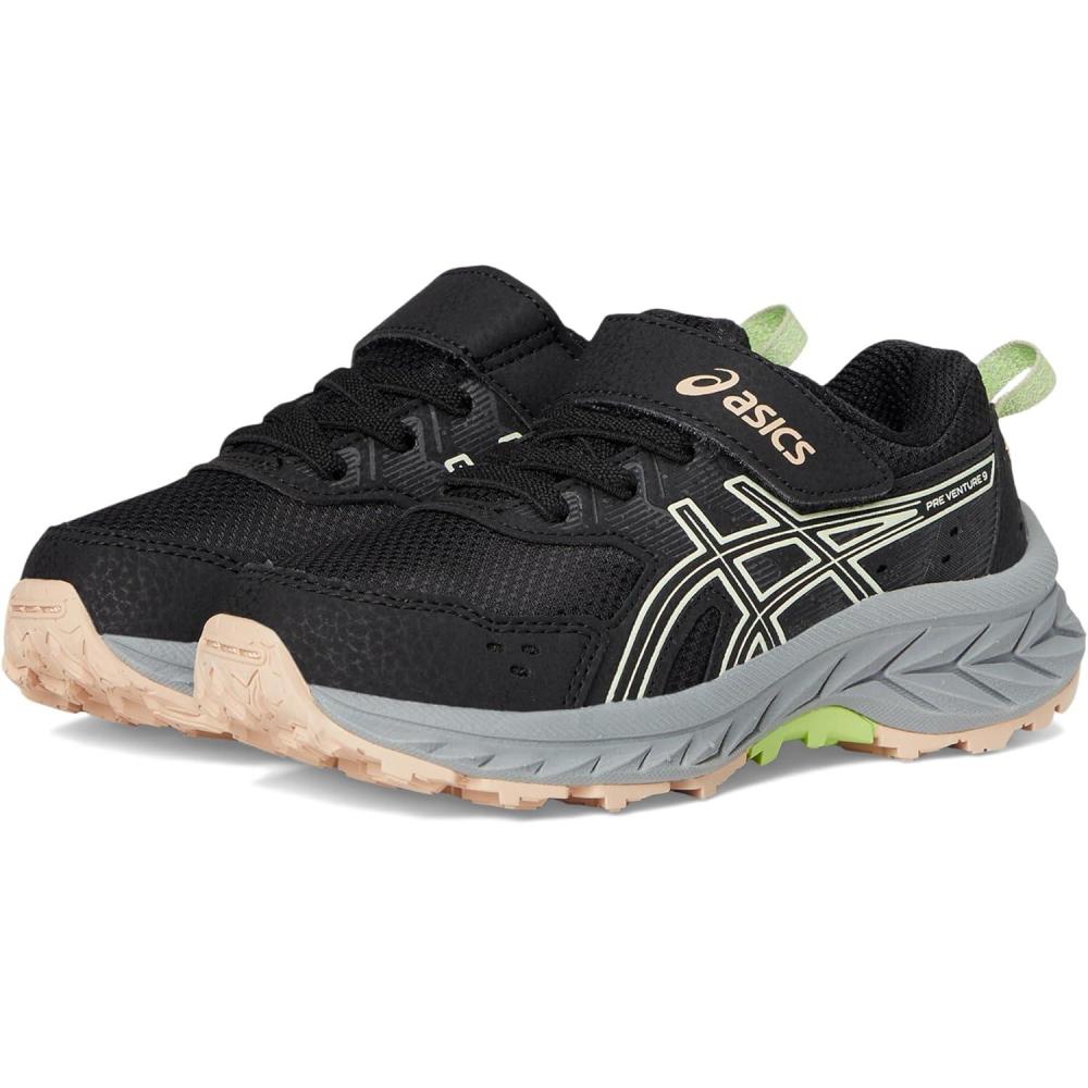 image:imageASICS UnisexChild GelVenture 9 PreSchool ToddlerLittle KidBlackWhisper Green