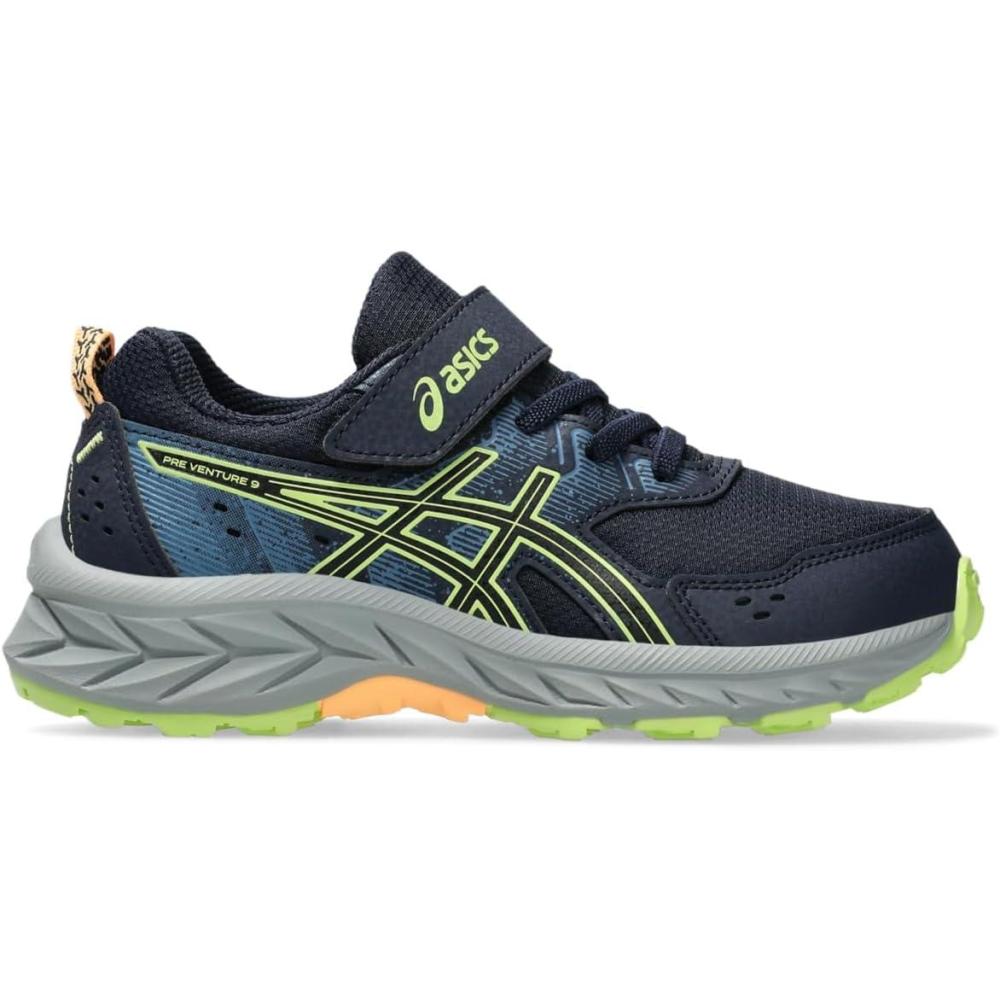 image:imageAsics Kids PRE Venture 9 PreSchool Running ShoesMidnightLime Green