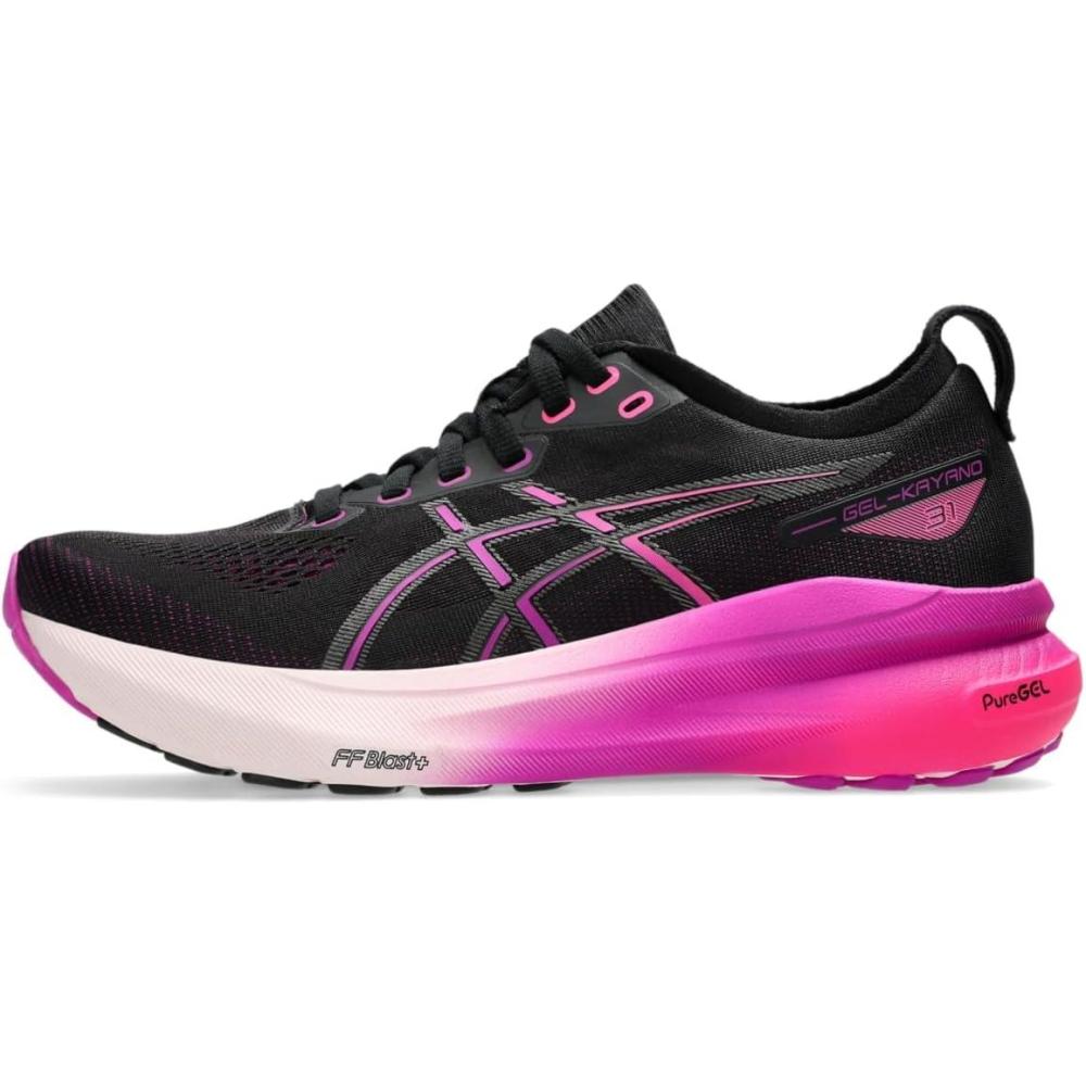 image:imageAsics Womens GelKayano 31 Running ShoesBlackBold Magenta