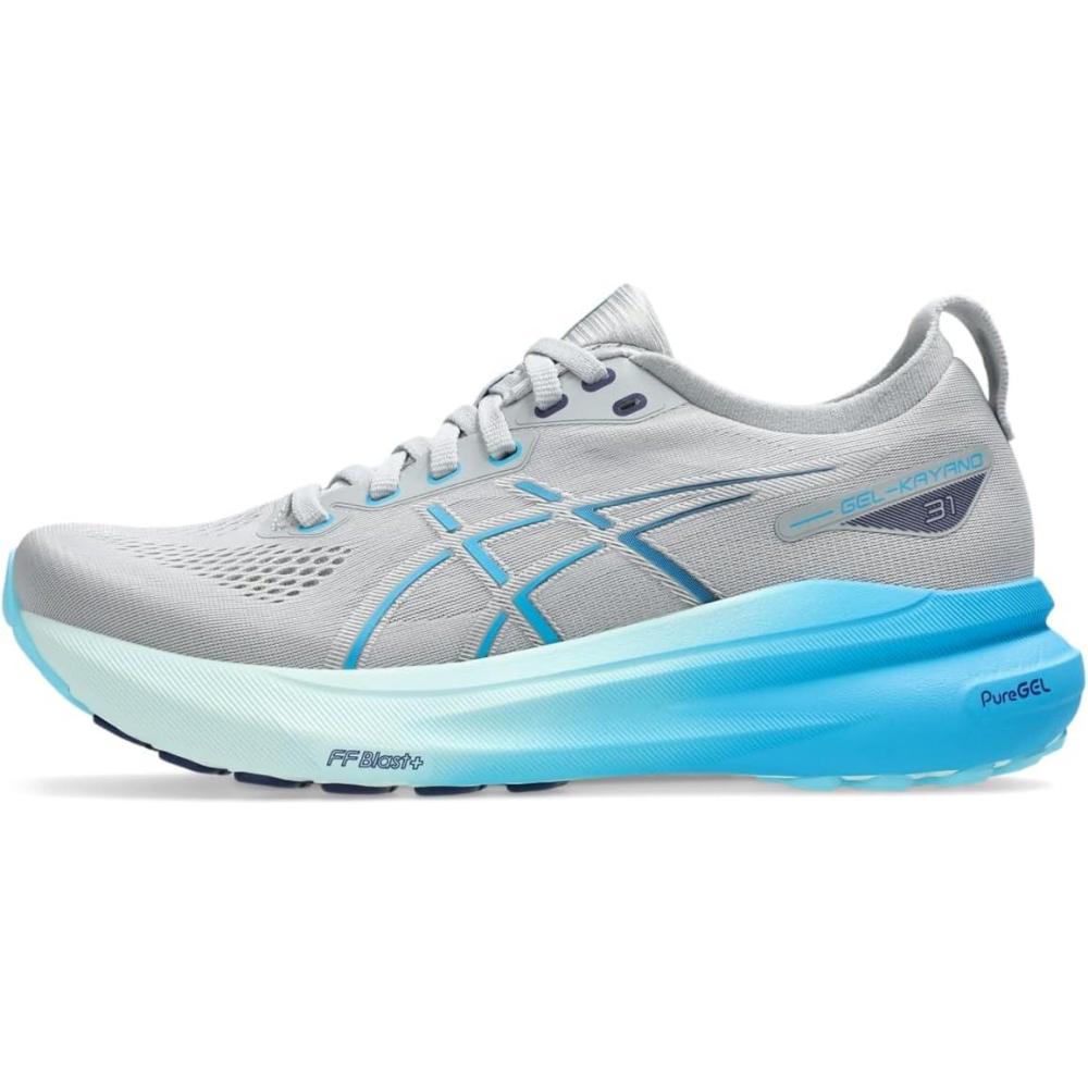 image:imageAsics Womens GelKayano 31 Running ShoesPiedmont GreyDigital Aqua