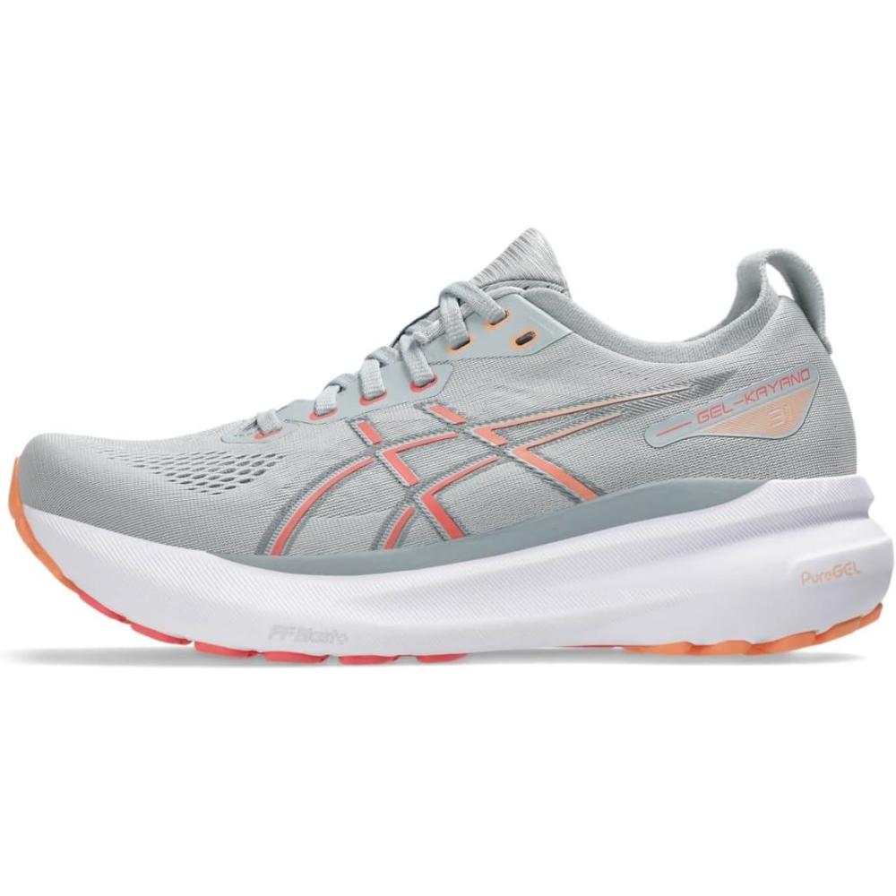 image:imageAsics Womens GelKayano 31 Running ShoesPiedmont GreyPapaya