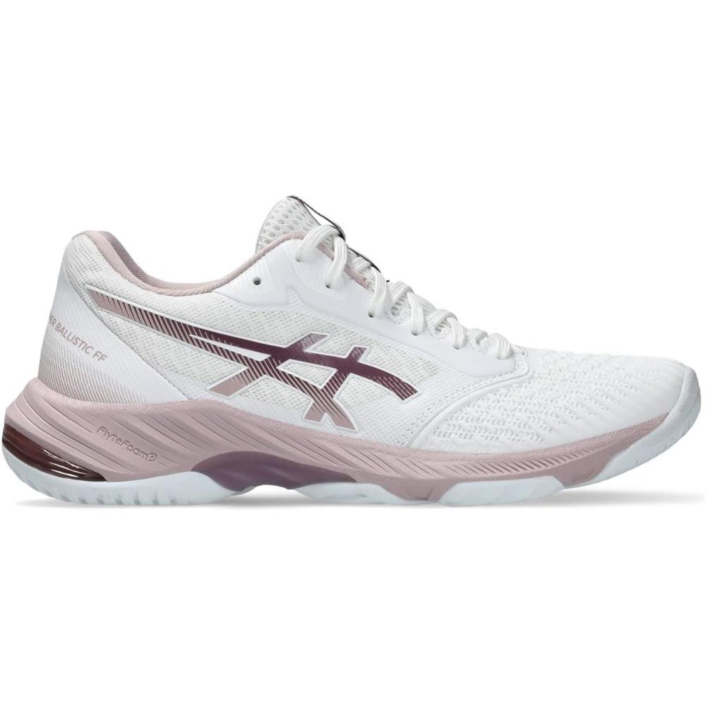 image:imageAsics Womens Netburner Ballistic FlyteFoam 3 Volleyball ShoeWhite Watershed Rose