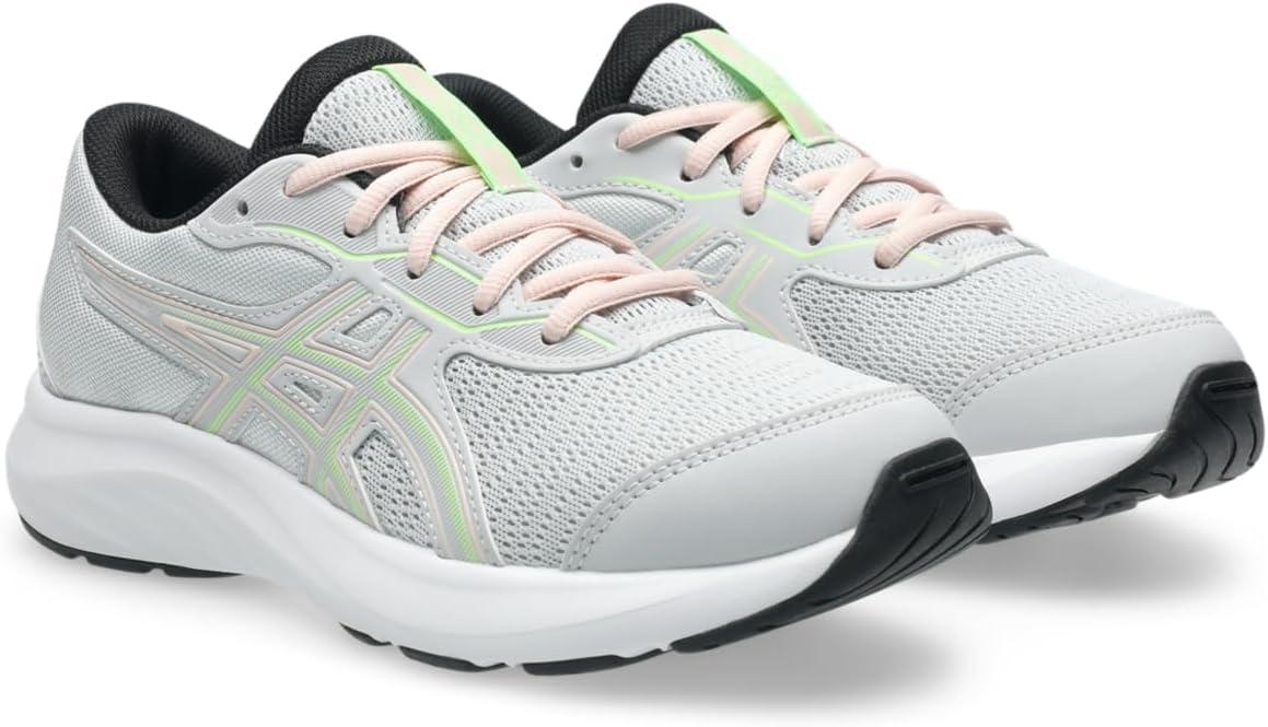 image:imageAsics Kids Contend 9 Grade School Running ShoesGlacier GreyIlluminate Green