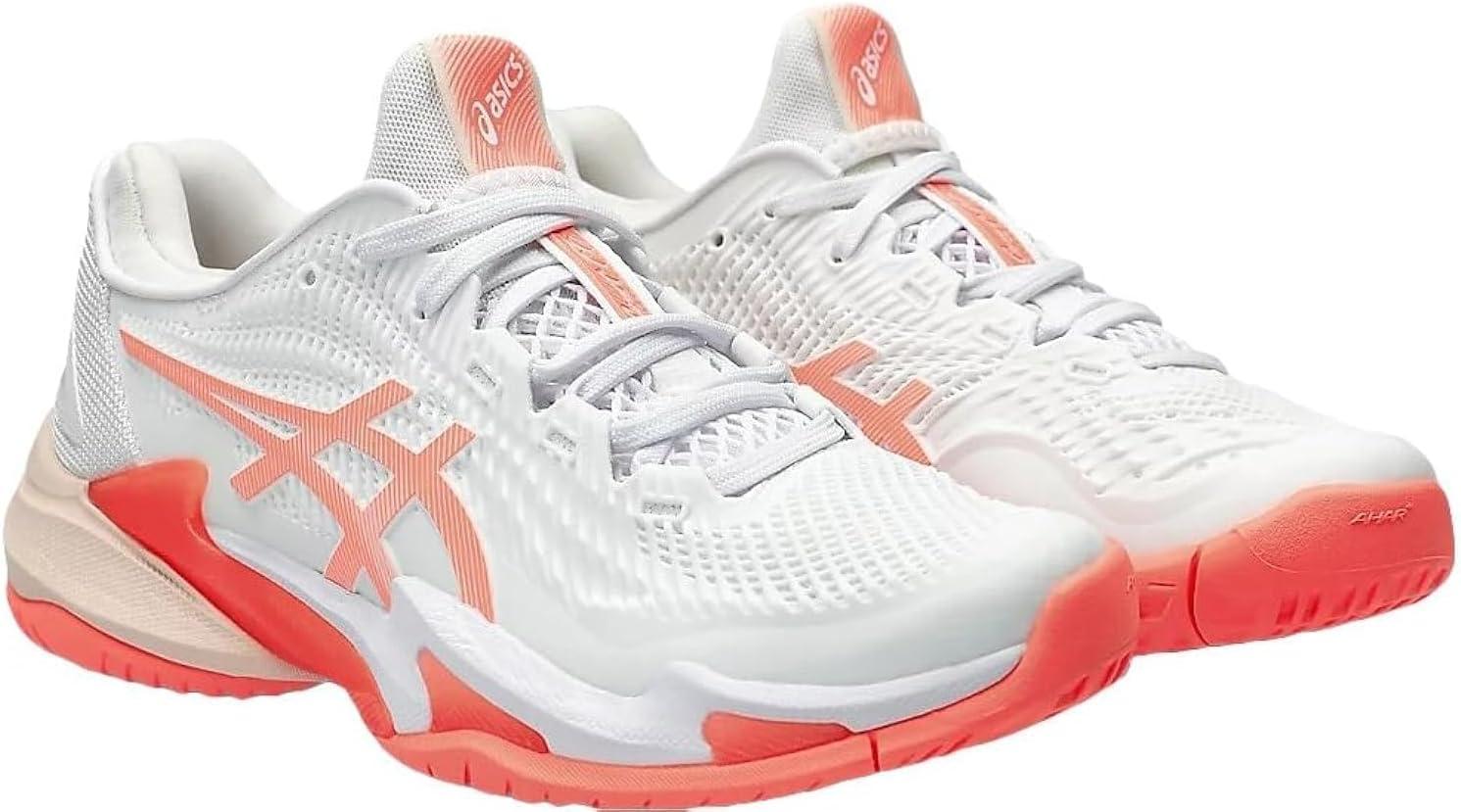 image:imageAsics Womens Court FlyteFoam 3 Tennis ShoesWhite Sun Coral