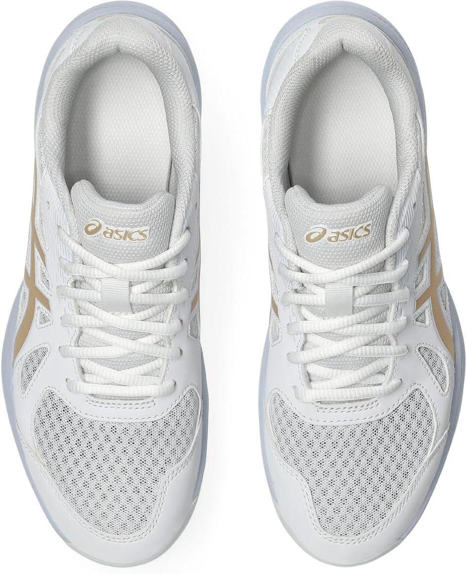 image:imageAsics Womens Upcourt 6 Volleyball Shoes103 WhiteChampagne