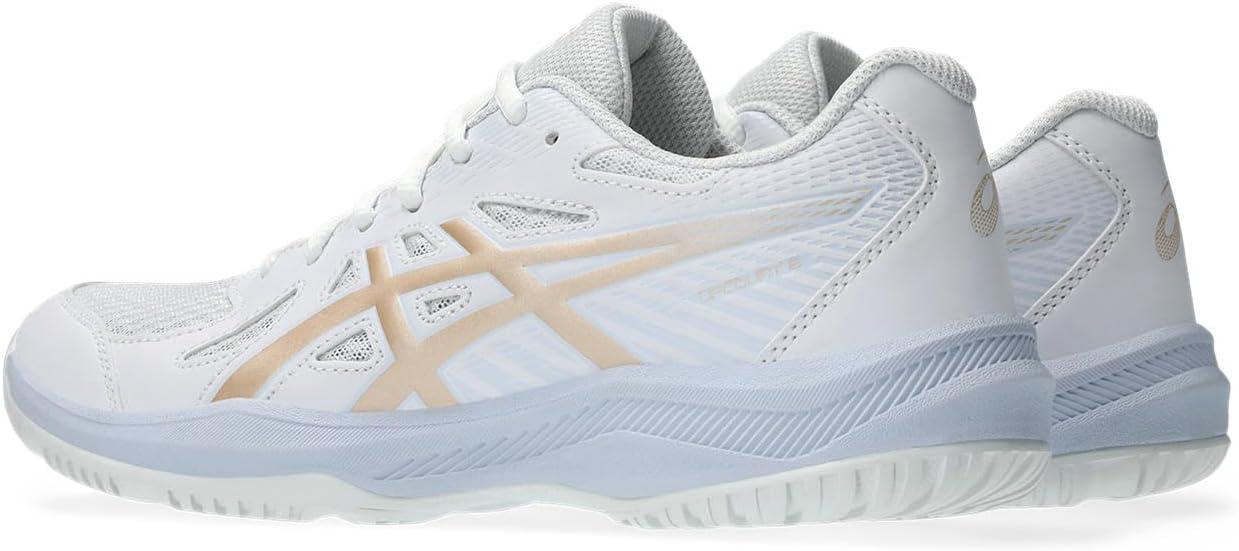 image:imageAsics Womens Upcourt 6 Volleyball Shoes103 WhiteChampagne