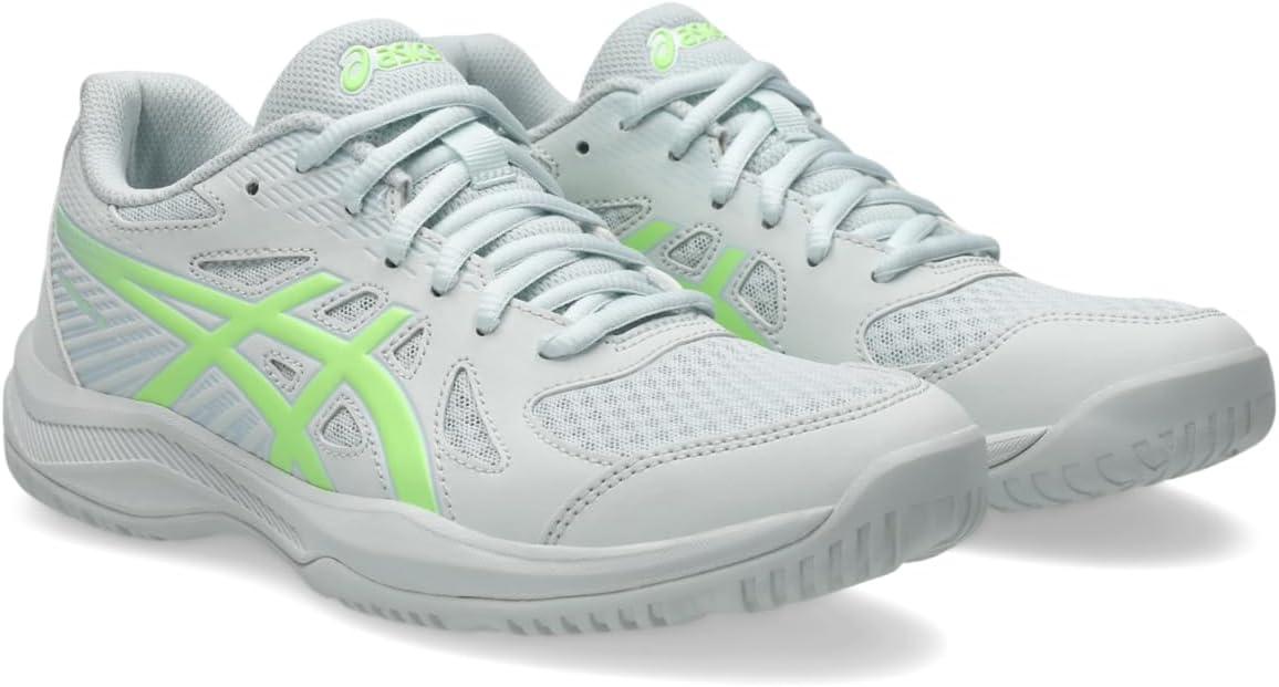 image:imageAsics Womens Upcourt 6 Volleyball ShoesArctic BlueIlluminate Green