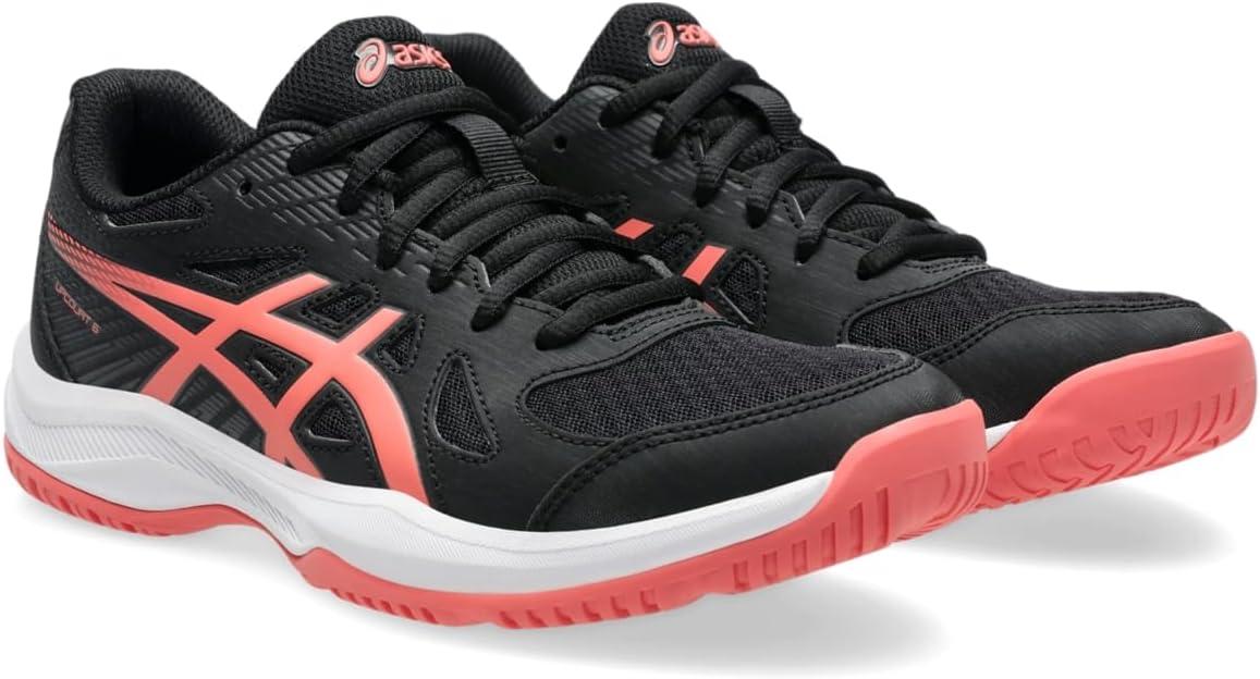 image:imageAsics Womens Upcourt 6 Volleyball ShoesBlackPapaya