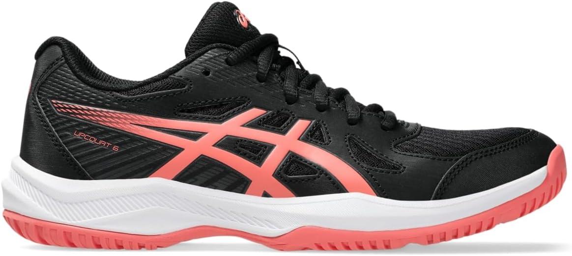 image:imageAsics Womens Upcourt 6 Volleyball ShoesBlackPapaya