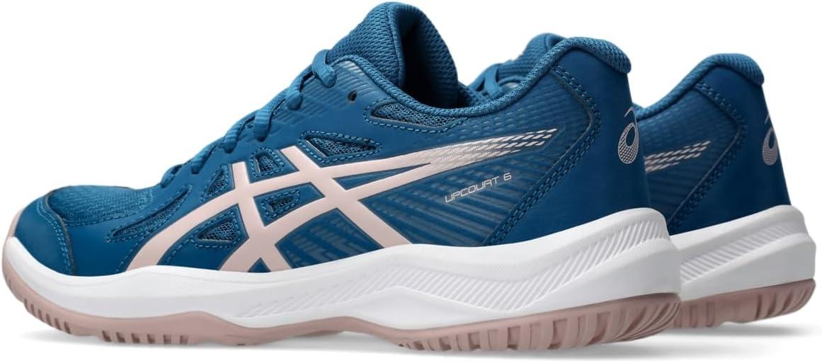 image:imageAsics Womens Upcourt 6 Volleyball ShoesRich NavyWatershed Rose