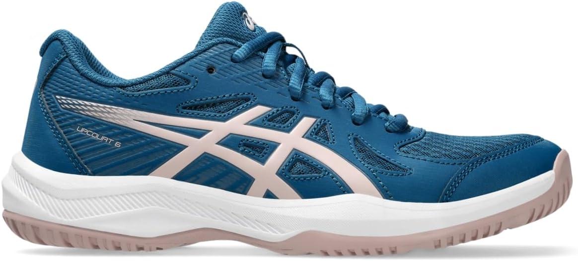 image:imageAsics Womens Upcourt 6 Volleyball ShoesRich NavyWatershed Rose