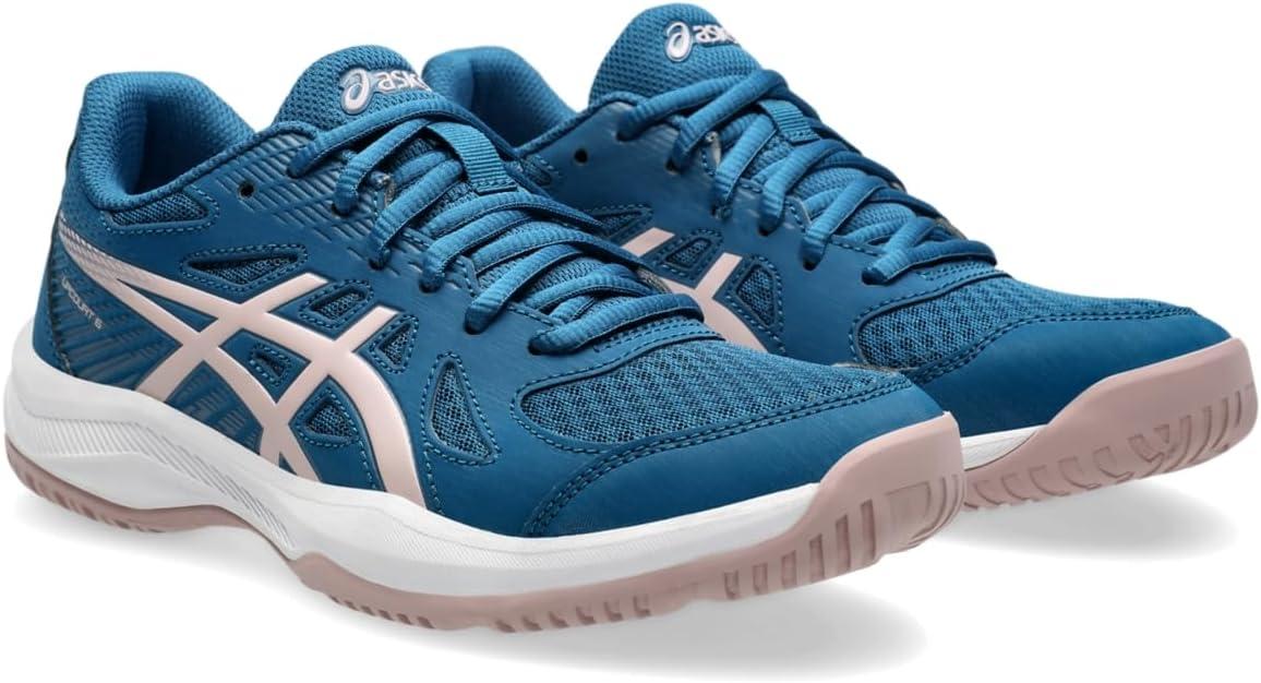 image:imageAsics Womens Upcourt 6 Volleyball ShoesRich NavyWatershed Rose