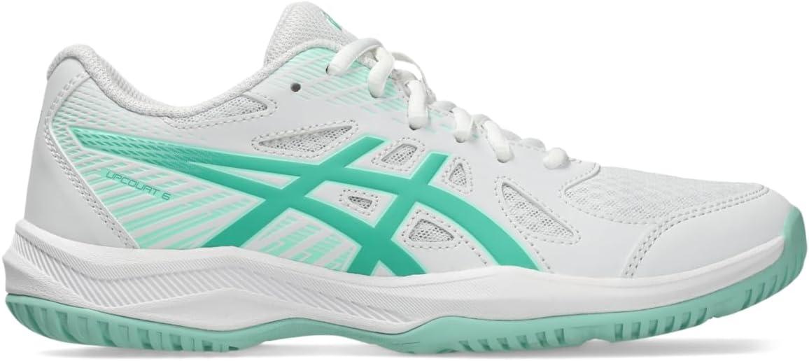 image:imageAsics Womens Upcourt 6 Volleyball ShoesWhiteAurora Green