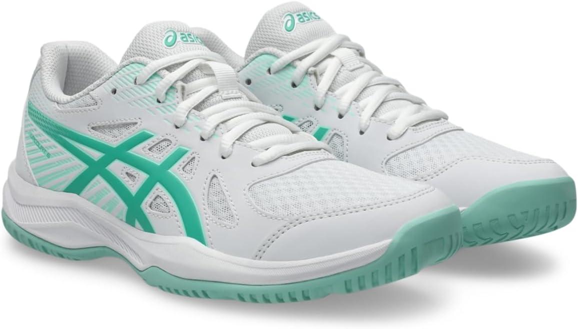 image:imageAsics Womens Upcourt 6 Volleyball ShoesWhiteAurora Green