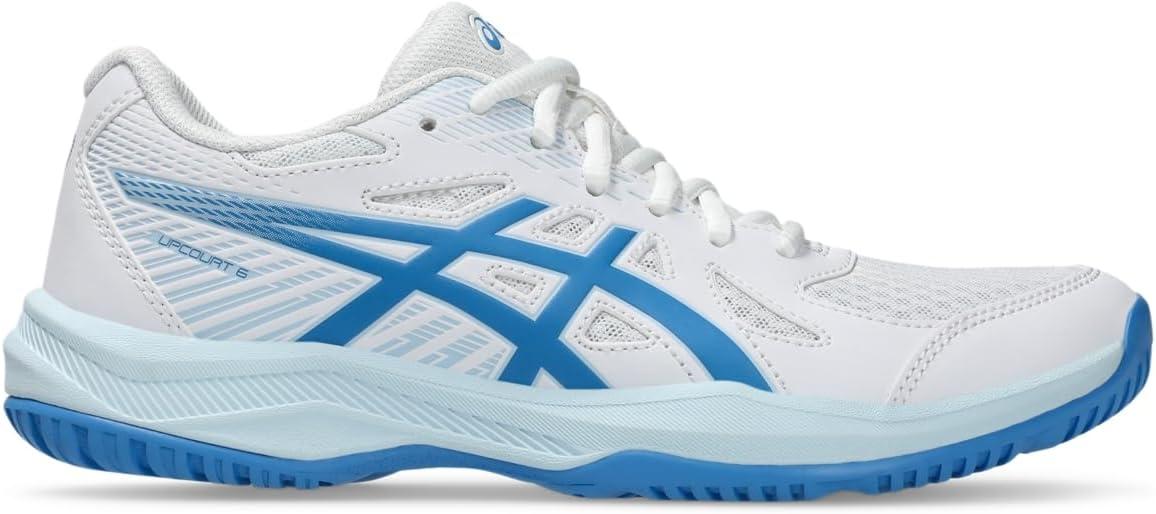 image:imageAsics Womens Upcourt 6 Volleyball ShoesWhiteBlue Coast