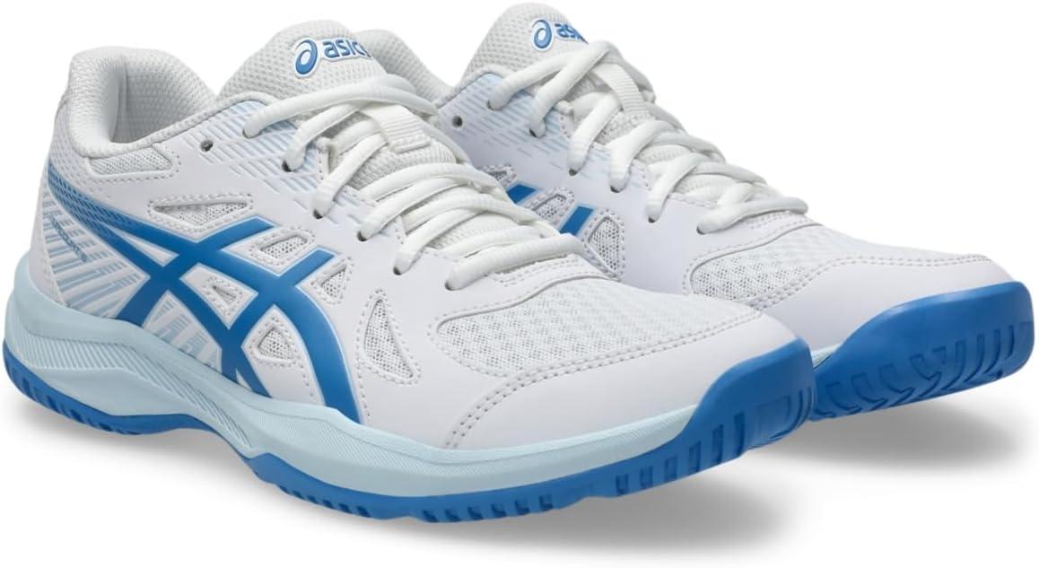 image:imageAsics Womens Upcourt 6 Volleyball ShoesWhiteBlue Coast