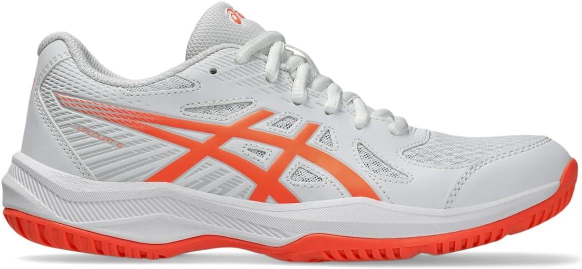 image:imageAsics Womens Upcourt 6 Volleyball ShoesWhiteVivid Coral