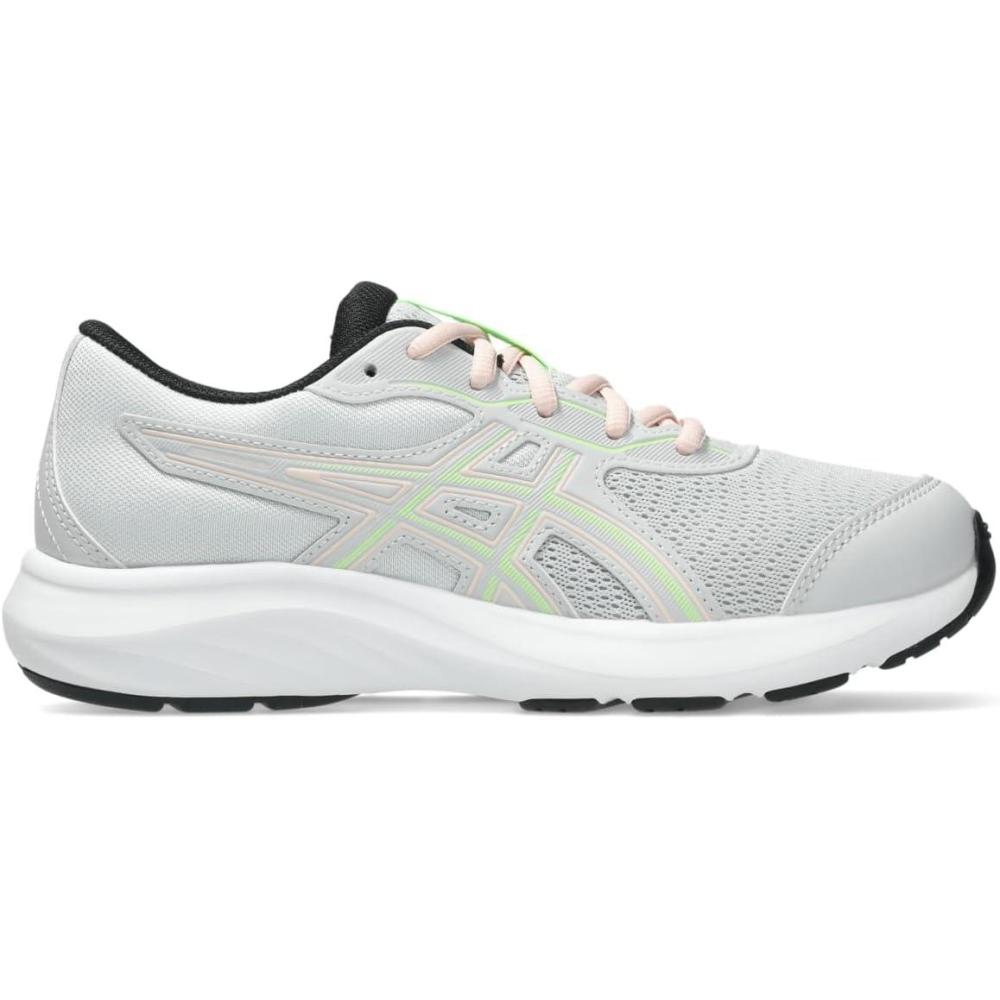 image:imageAsics Kids Contend 9 Grade School Running ShoesGlacier GreyIlluminate Green