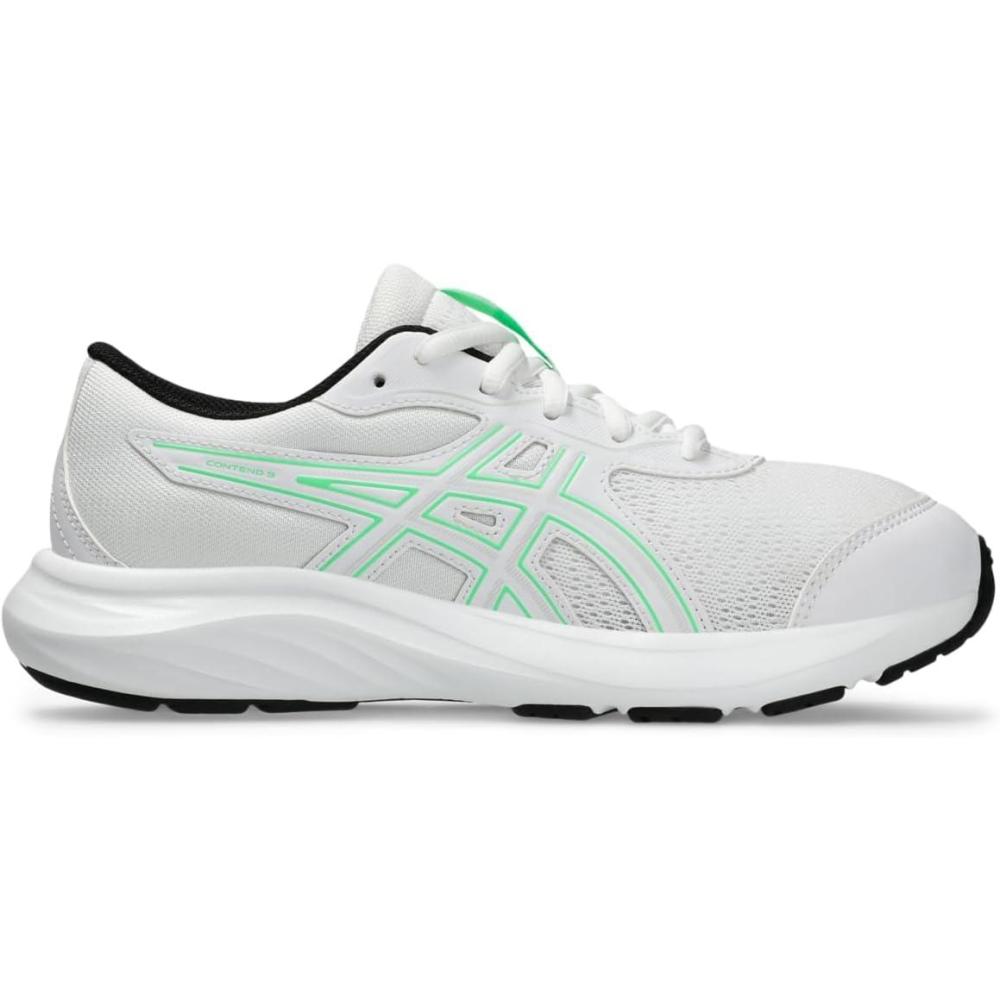 image:imageAsics Kids Contend 9 Grade School Running ShoesWhiteNew Leaf