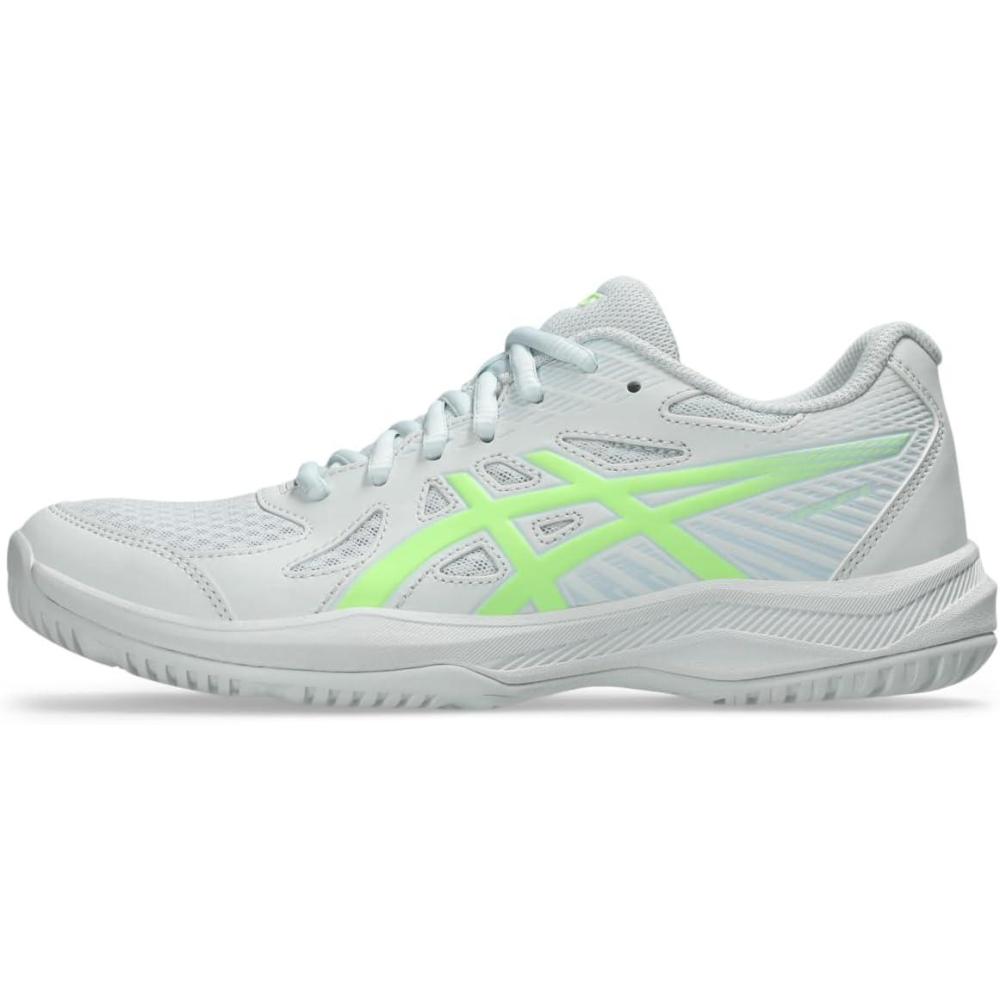 image:imageAsics Womens Upcourt 6 Volleyball ShoesArctic BlueIlluminate Green