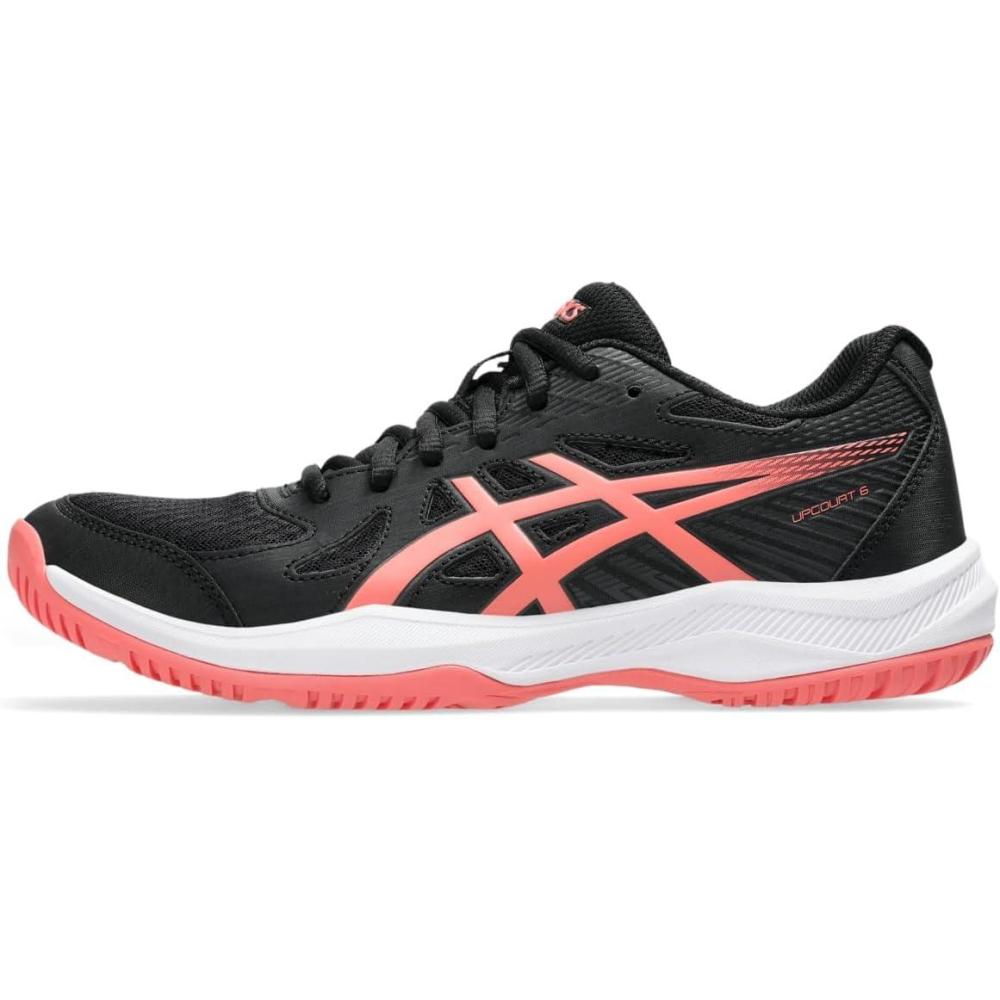 image:imageAsics Womens Upcourt 6 Volleyball ShoesBlackPapaya