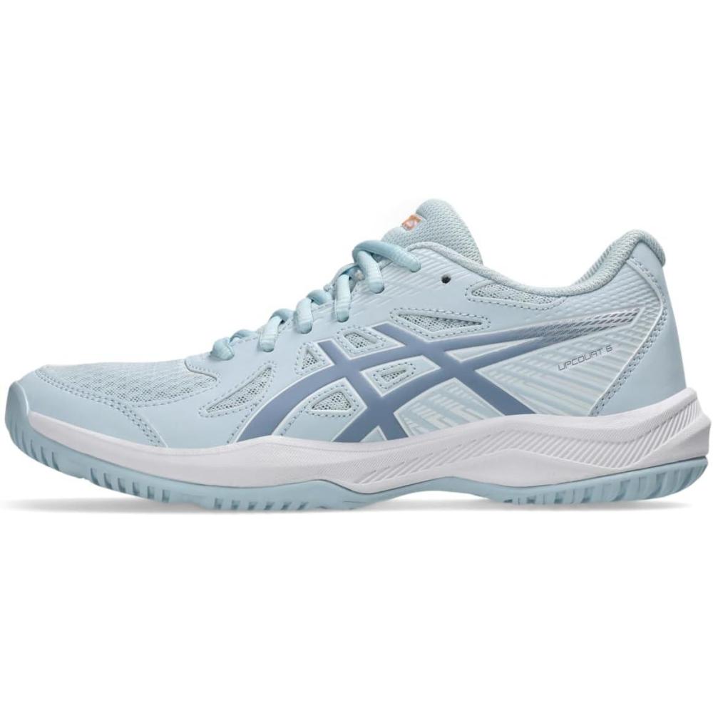image:imageAsics Womens Upcourt 6 Volleyball ShoesCool GreyGrey Blue