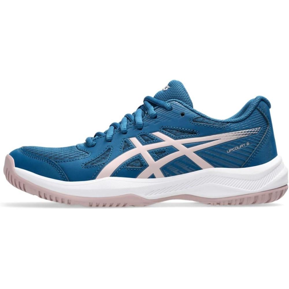 image:imageAsics Womens Upcourt 6 Volleyball ShoesRich NavyWatershed Rose