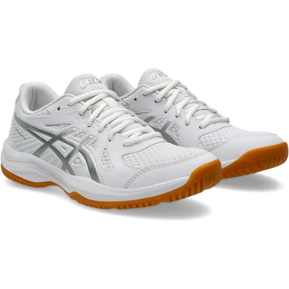image:imageAsics Womens Upcourt 6 Volleyball ShoesWhite Silver