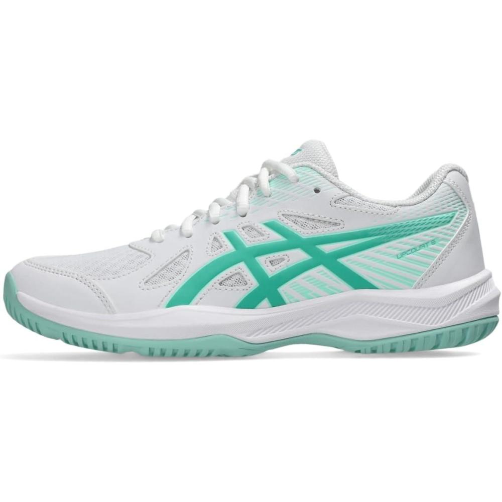 image:imageAsics Womens Upcourt 6 Volleyball ShoesWhiteAurora Green