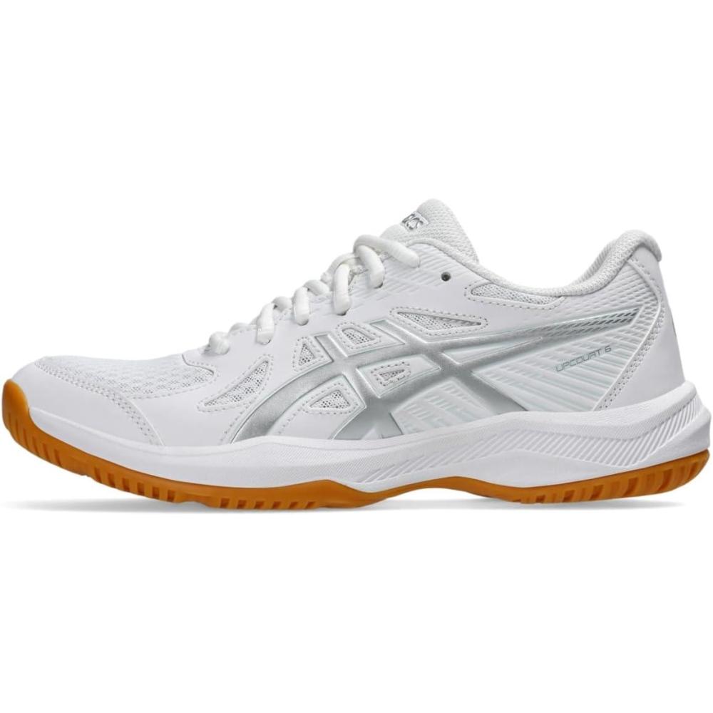 image:imageAsics Womens Upcourt 6 Volleyball ShoesWhitePure Silver