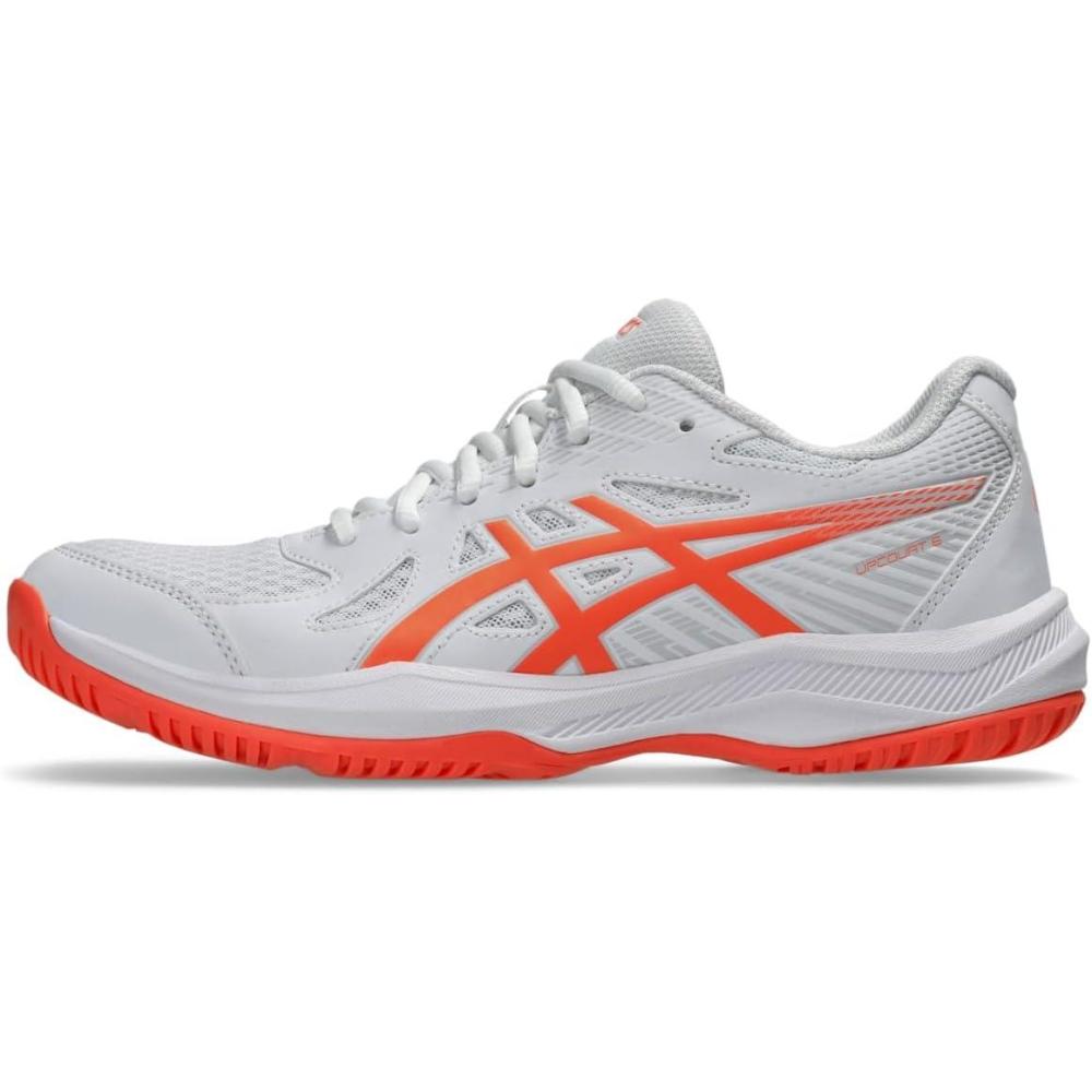 image:imageAsics Womens Upcourt 6 Volleyball ShoesWhiteVivid Coral