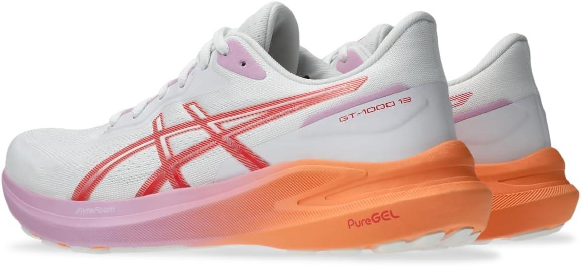 image:imageASICS Womens GT1000 13 Running Shoes 9 WhiteCoral Reef