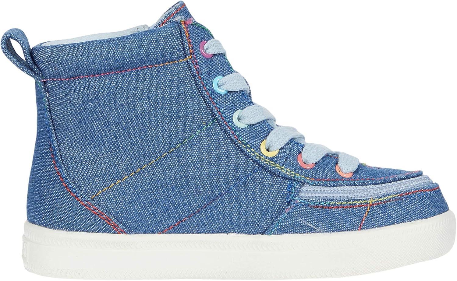 image:imageBILLY Footwear Kids Classic Lace High Little KidBig KidDenim Rainbow Thread