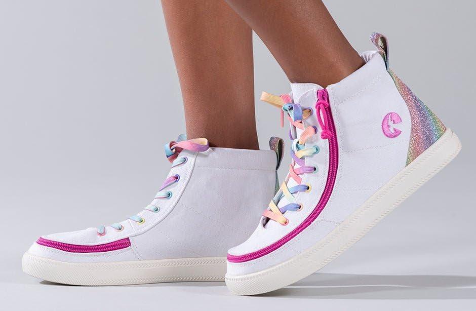image:imageBILLY Footwear Kids Classic Lace High Little KidBig KidWhite Rainbow
